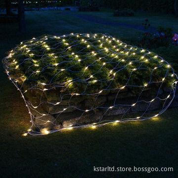 1.5 x 2m Net Lights for Christmas, with 110/230/24V Voltage, 180 Warm White LED and Transparent Cabl
